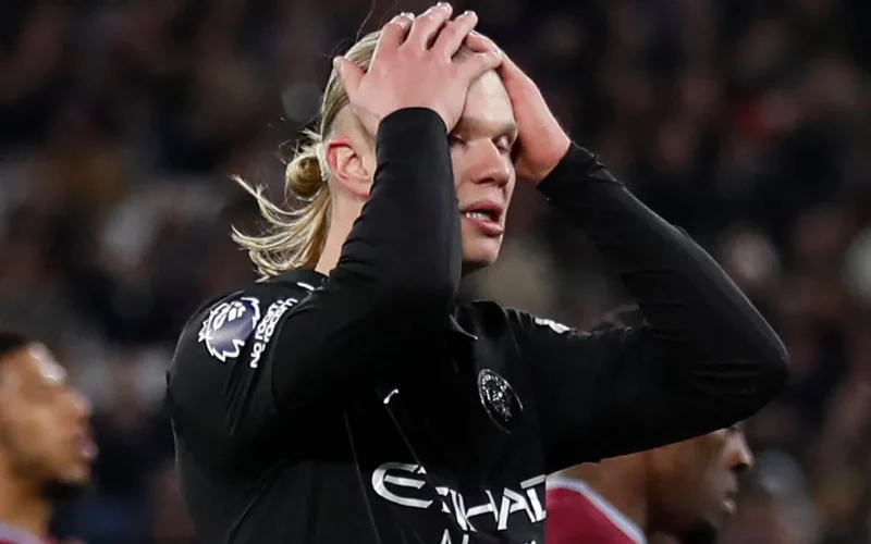 إرلينغ هالاند يسجل 3 أهداف فقط خلال 12 مباراة مع مانشستر سيتي